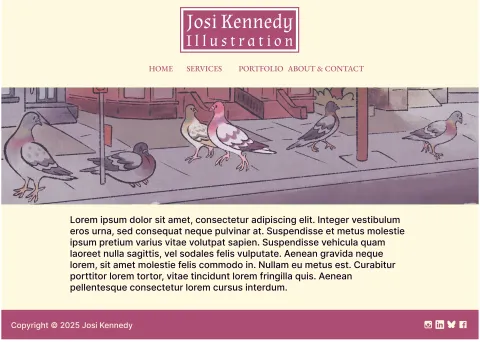 Example of a mockup made for my own site.