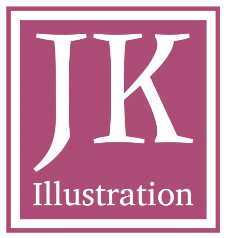 Square logo with "JK" in large letters and the word "Illustration" on the bottom.